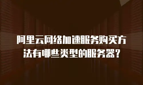 阿里云网络加速服务购买方法有哪些类型的服务器？
