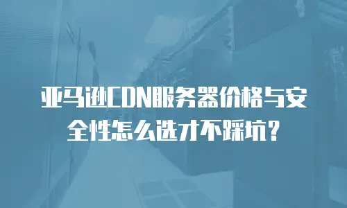 亚马逊CDN服务器价格与安全性怎么选才不踩坑？