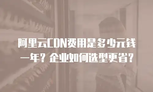 阿里云CDN费用是多少元钱一年？企业如何选型更省？