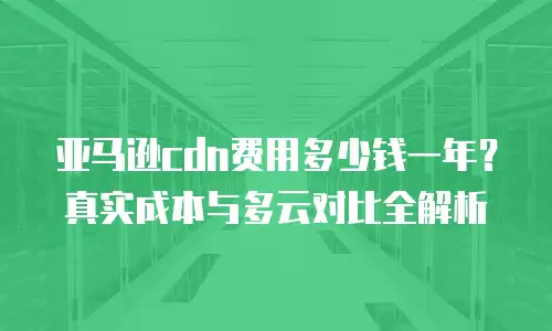 亚马逊cdn费用多少钱一年？真实成本与多云对比全解析