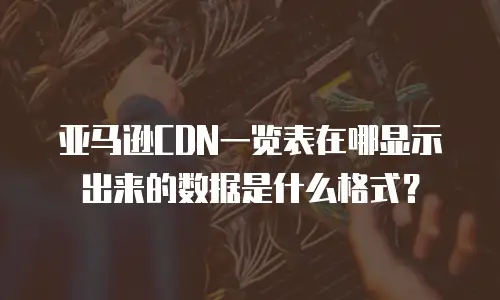 亚马逊CDN一览表在哪显示出来的数据是什么格式？