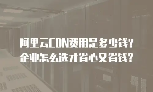 阿里云CDN费用是多少钱？企业怎么选才省心又省钱？
