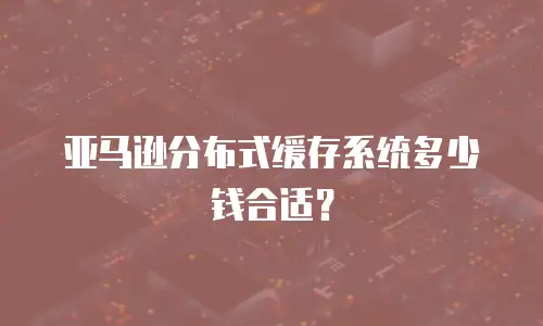 亚马逊分布式缓存系统多少钱合适？