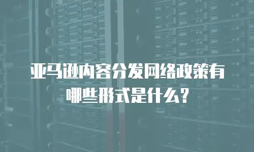 亚马逊内容分发网络政策有哪些形式是什么？