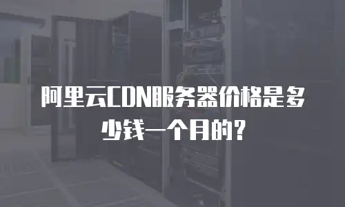 阿里云CDN服务器价格是多少钱一个月的？