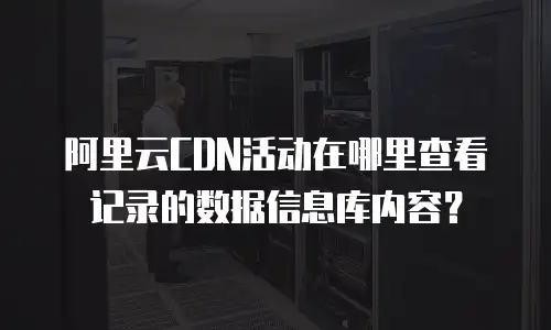 阿里云CDN活动在哪里查看记录的数据信息库内容？