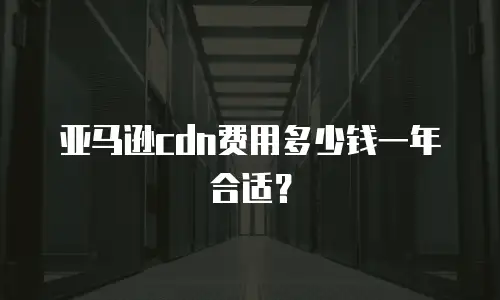 亚马逊cdn费用多少钱一年合适？