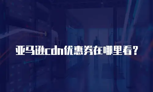 亚马逊cdn优惠券在哪里看？