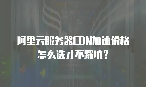 阿里云服务器CDN加速价格怎么选才不踩坑？