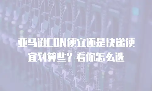 亚马逊CDN便宜还是快递便宜划算些？看你怎么选