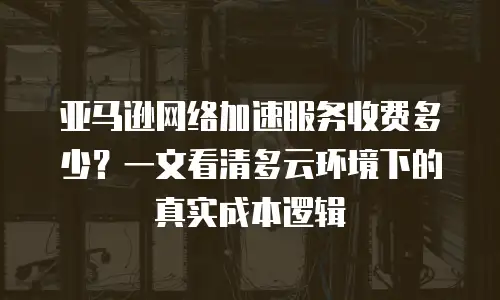 亚马逊网络加速服务收费多少？一文看清多云环境下的真实成本逻辑
