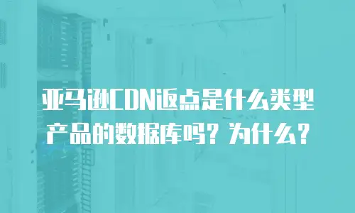 亚马逊CDN返点是什么类型产品的数据库吗？为什么？