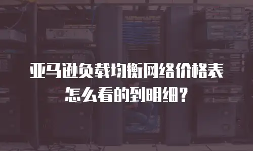 亚马逊负载均衡网络价格表怎么看的到明细？