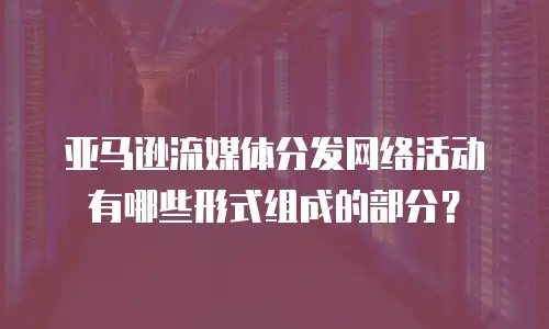 亚马逊流媒体分发网络活动有哪些形式组成的部分？