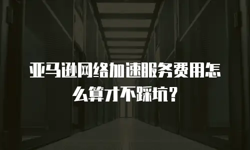 亚马逊网络加速服务费用怎么算才不踩坑？