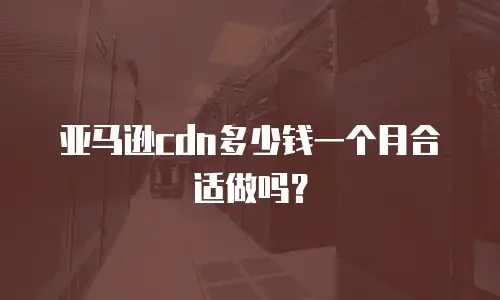 亚马逊cdn多少钱一个月合适做吗？