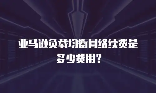 亚马逊负载均衡网络续费是多少费用？