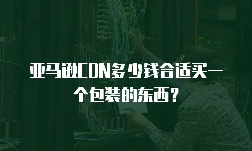 亚马逊CDN多少钱合适买一个包装的东西？