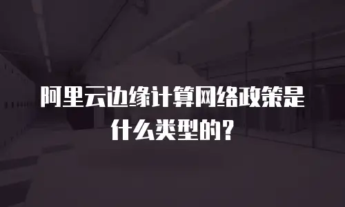 阿里云边缘计算网络政策是什么类型的？