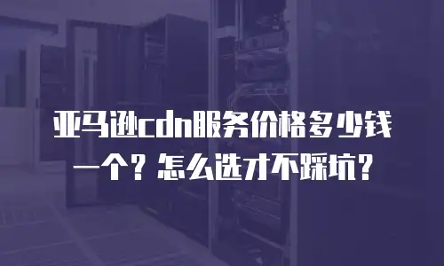 亚马逊cdn服务价格多少钱一个？怎么选才不踩坑？