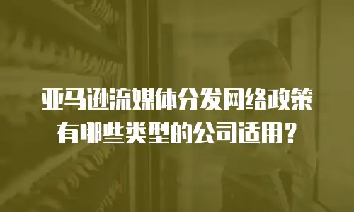 亚马逊流媒体分发网络政策有哪些类型的公司适用？