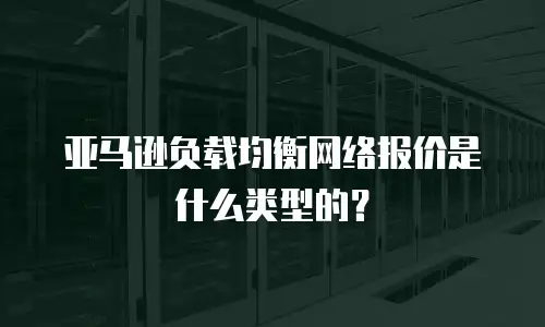 亚马逊负载均衡网络报价是什么类型的？