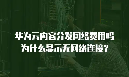 华为云内容分发网络费用吗为什么显示无网络连接？