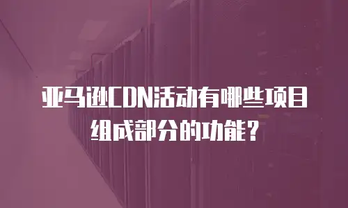 亚马逊CDN活动有哪些项目组成部分的功能？