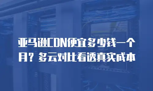 亚马逊CDN便宜多少钱一个月？多云对比看透真实成本