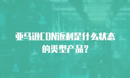 亚马逊CDN返利是什么状态的类型产品？