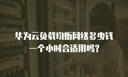 华为云负载均衡网络多少钱一个小时合适用吗？