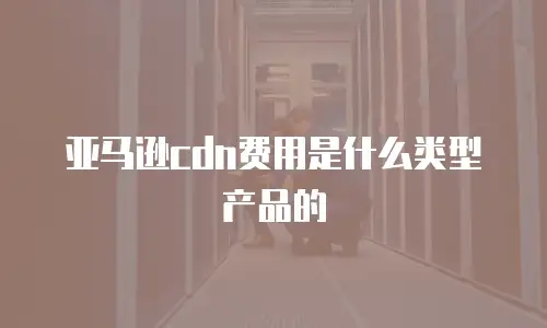 亚马逊cdn费用是什么类型产品的