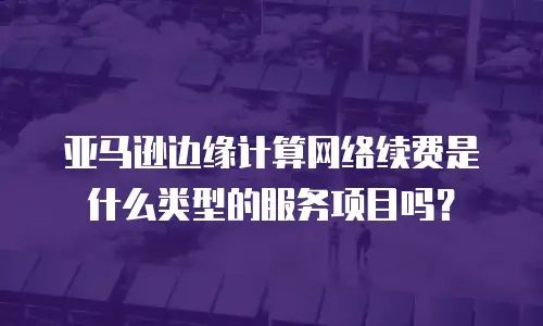 亚马逊边缘计算网络续费是什么类型的服务项目吗？
