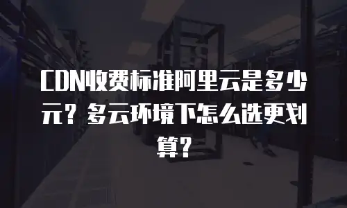 CDN收费标准阿里云是多少元？多云环境下怎么选更划算？