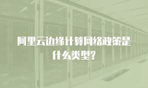 阿里云边缘计算网络政策是什么类型？