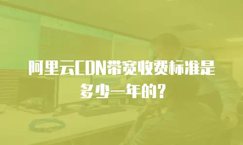 阿里云CDN带宽收费标准是多少一年的？