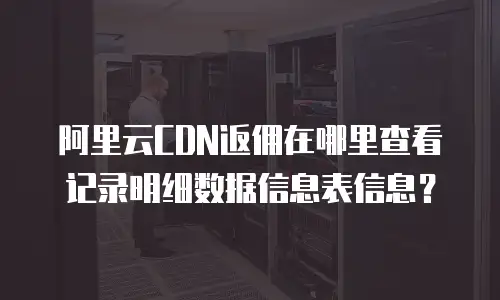 阿里云CDN返佣在哪里查看记录明细数据信息表信息？