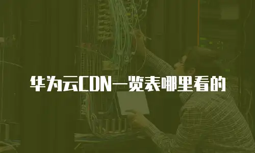 华为云CDN一览表哪里看的