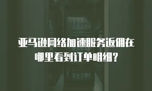 亚马逊网络加速服务返佣在哪里看到订单明细？