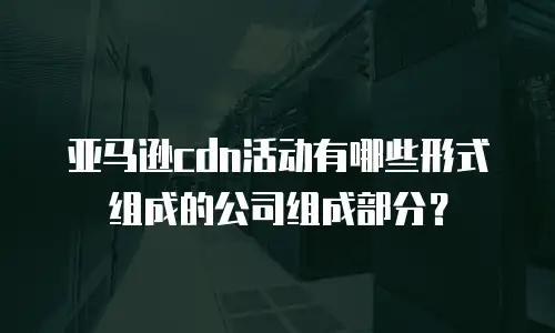 亚马逊cdn活动有哪些形式组成的公司组成部分？