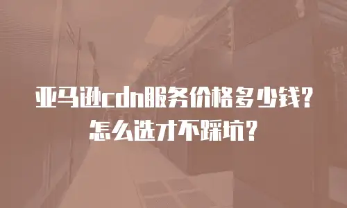 亚马逊cdn服务价格多少钱？怎么选才不踩坑？