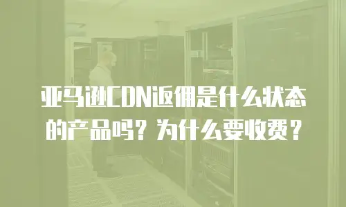 亚马逊CDN返佣是什么状态的产品吗？为什么要收费？