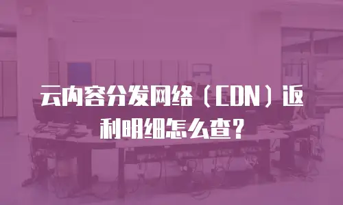 云内容分发网络（CDN）返利明细怎么查？