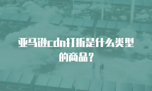 亚马逊cdn打折是什么类型的商品？