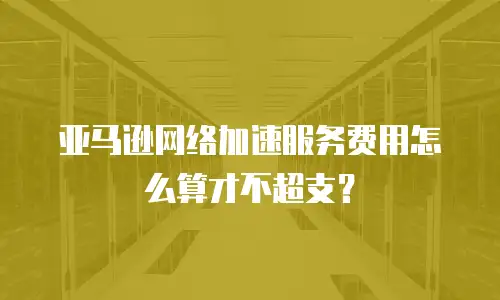 亚马逊网络加速服务费用怎么算才不超支？