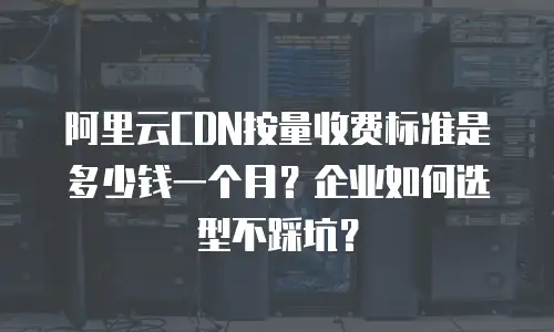 阿里云CDN按量收费标准是多少钱一个月？企业如何选型不踩坑？