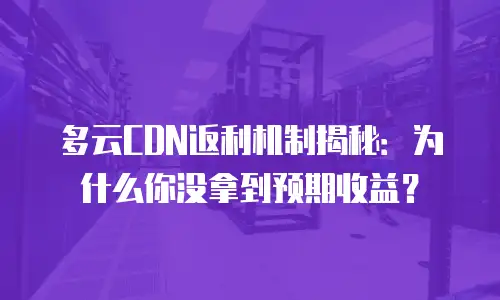 多云CDN返利机制揭秘：为什么你没拿到预期收益？