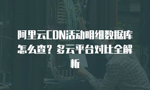 阿里云CDN活动明细数据库怎么查？多云平台对比全解析