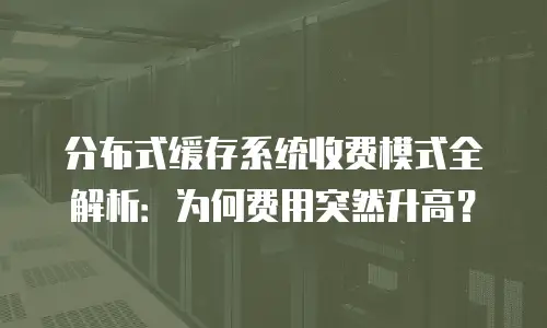 分布式缓存系统收费模式全解析：为何费用突然升高？