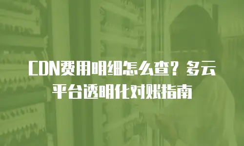 CDN费用明细怎么查？多云平台透明化对账指南